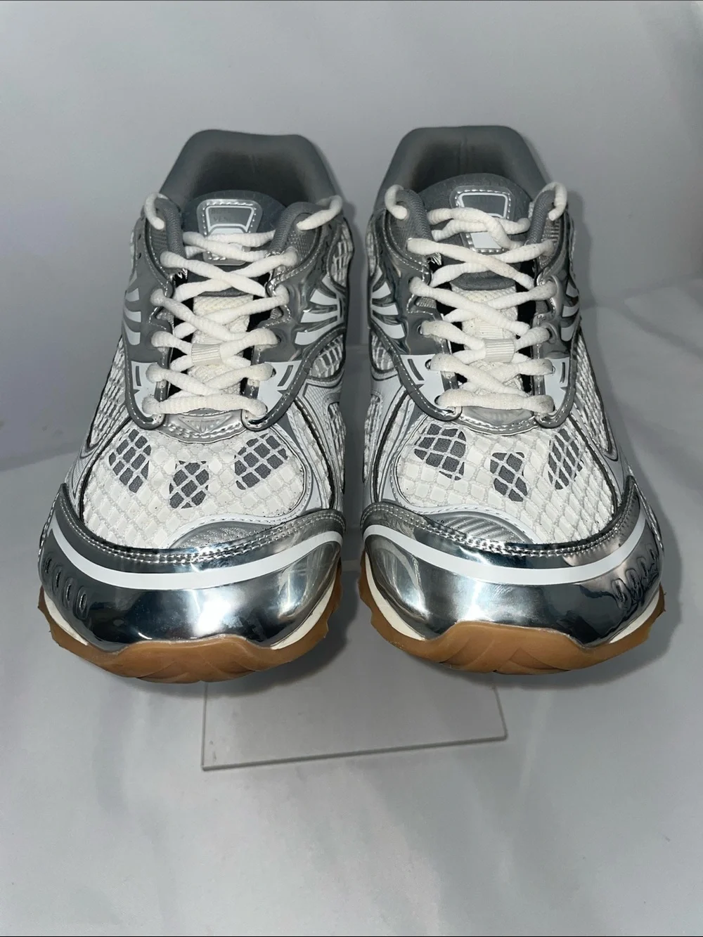 BOTTEGA VANETA ORBIT METALLIC TECHNICAL FISHNET SNEAKERS FTL-07-195